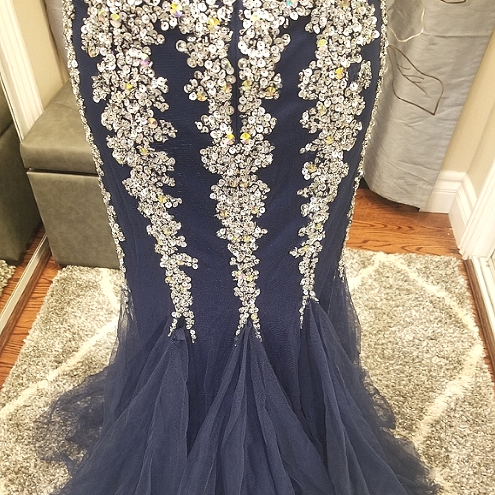 Jovani beaded corset evening dress. - Picture 3 of 16